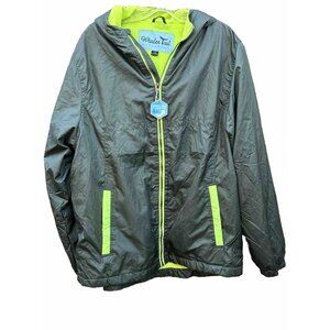 Whales Tail Outerwear Jacket Men’s Large Zip Up Hooded Water And Wind Resistant